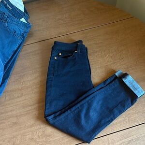 Michael Kors Navy Straight-Leg Jeans Women’s Size 2 | Dark Wash Denim